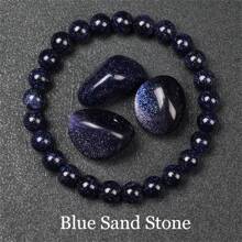 Pulsera de cuentas de piedra natural real de 6/8mm para mujeres, Lapislázuli auténtico, gema de lazurita azul, apatita azul, ágata roja con rayas, cornalina roja, cristal de sodalita, ópalo rosa, piedra de cuarzo rosa, rodanita roja, jaspe rojo, piedra Unakita, ojo de tigre amarillo, jade dorado, obsidiana dorada, obsidiana dorada arcoíris de luz dorada, arenisca azul, radiance de cielo estrellado, piedra de sangre de dragón, pulsera de amatista y piedras naturales de alta calidad, joyería de cristal de Reiki púrpura real original para mujeres y hombres.