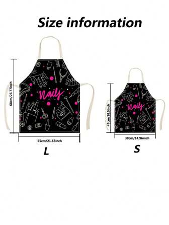 1 件亚麻围裙适用于美甲或厨房烹饪、家庭使用、厨房、浴室、家居、家居用品供应商