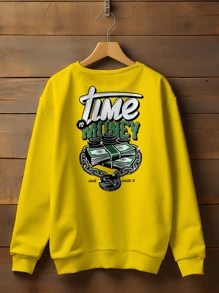 Men Sweatshirts - 黃色 - 查看 1