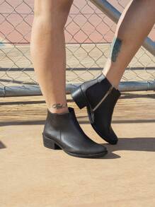 Women Pant Boots - Cà phê nâu - Xem 4