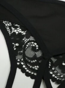 Women Sexy Seamless Lace Thong Panties With Thin Straps, Fashionable Underwear