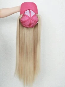 26inch Wigs With Hat Blonde Long Straight Wig Hair Extensions  Cap Wigs For White Women Half Synthetic Noney Blonde Wig Synthetic Hair Replacement Wigs For Women