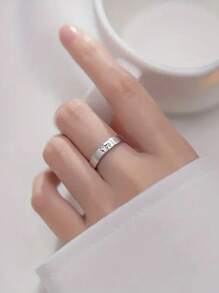 2Pcs/Set Couple Ring Cute Kitten Open Adjustable Ring Sweet Decoration Teen Couple Cute Jewelry