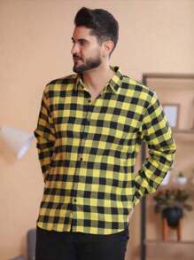 Men Shirts - Yellow - View 2