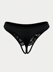 Women Sexy Seamless Lace Thong Panties With Thin Straps, Fashionable Underwear