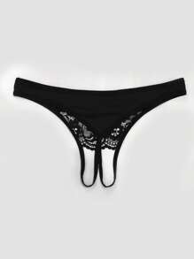 Women Sexy Seamless Lace Thong Panties With Thin Straps, Fashionable Underwear