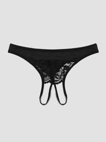 Women Sexy Seamless Lace Thong Panties With Thin Straps, Fashionable Underwear
