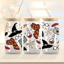 NJCHARMS 1pc Men Pattern UV DTF Cup Stickers, Waterproof Sticker Pack For Decorating Mugs, Cups, Bottles, School Supplies, Etc, Arts Crafts, DIY Art Supplies