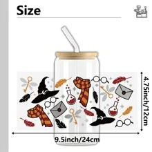 NJCHARMS 1pc Men Pattern UV DTF Cup Stickers, Waterproof Sticker Pack For Decorating Mugs, Cups, Bottles, School Supplies, Etc, Arts Crafts, DIY Art Supplies