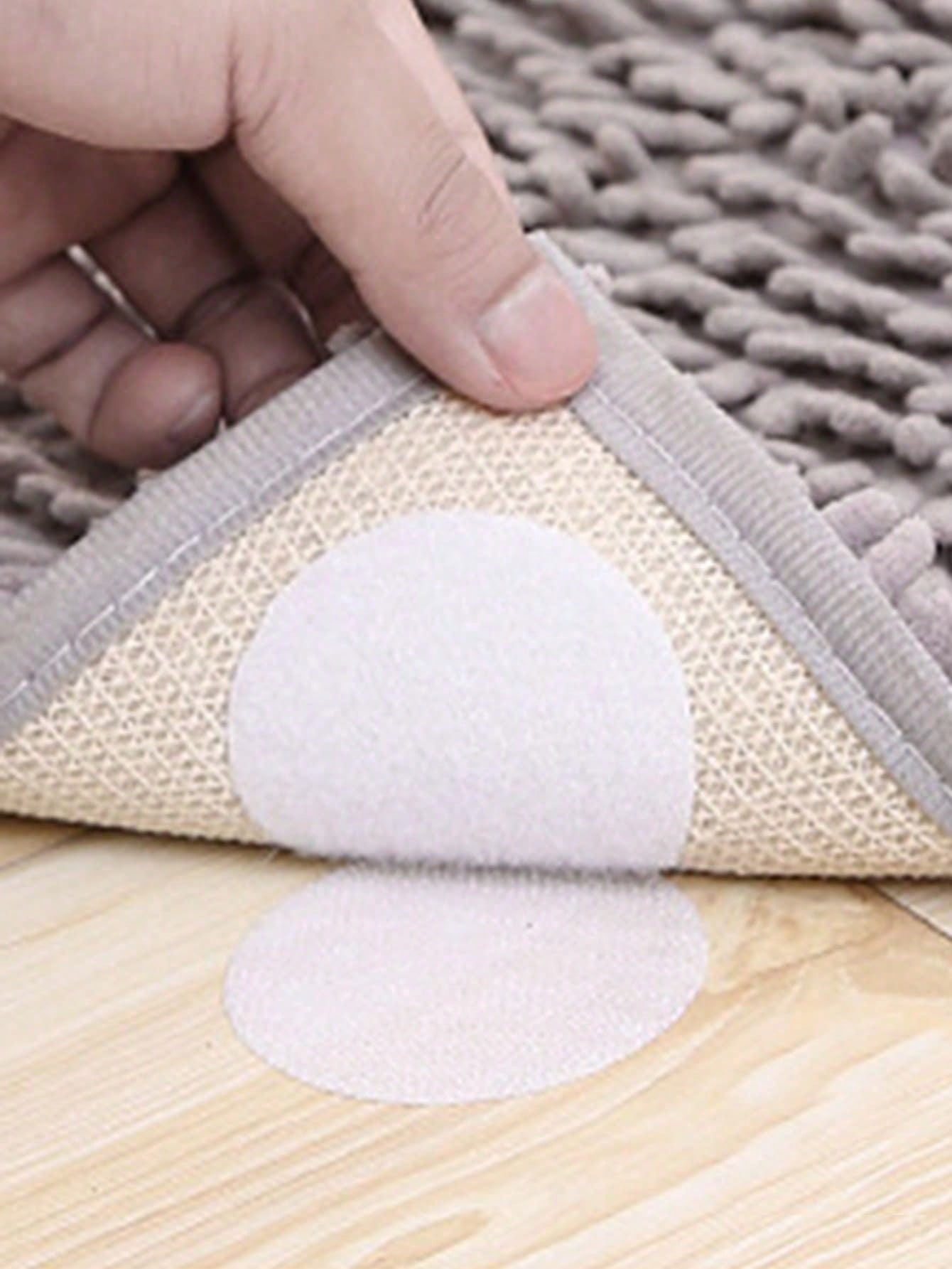 مجموعة من 15 ملصق أرضية دائري أبيض بسيط