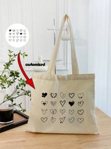 1 pieza Bolso de hombro tipo tote personalizado para mujer, de gran capacidad, único, ligero, plegable, estampado, de moda, como regalo, para ir de compras, reutilizable, lavable, adecuado para la escuela, viajes, regalo de regreso a la escuela, regalo de graduación para profesores, bolso de playa, bolso de compras de vacaciones, portátil, multifunción, versátil, de gran capacidad, ligero, funcional, práctico, de uso general, colorido, adorable, divertido, estilo kawaii, vibraciones de vacaciones, minimalista, de ocio, para ir y venir, personalizado, único, personalizado, regalos ideales para ella, novio, novia, familia, mujeres, principiantes y trabajadores de oficina, amigos, para aniversarios, para cumpleaños, para actividades al aire libre/salidas/viajes/senderismo/estadio/deportes/escalada, para negocios/ir y venir/trabajo/oficina