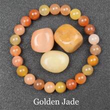 Pulsera de cuentas de piedra natural real de 6/8mm para mujeres, Lapislázuli auténtico, gema de lazurita azul, apatita azul, ágata roja con rayas, cornalina roja, cristal de sodalita, ópalo rosa, piedra de cuarzo rosa, rodanita roja, jaspe rojo, piedra Unakita, ojo de tigre amarillo, jade dorado, obsidiana dorada, obsidiana dorada arcoíris de luz dorada, arenisca azul, radiance de cielo estrellado, piedra de sangre de dragón, pulsera de amatista y piedras naturales de alta calidad, joyería de cristal de Reiki púrpura real original para mujeres y hombres.