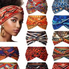 European And American Style Wide Bohemian Sports Headband For Women, Yoga Headscarf, Non-Slip Hairband,Dopamine Turban Headband Sweatband Fall Winter Hair Band Hair Accessories For Women For Vacation Outfits Woman - View 1