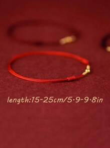 1pc Lucky Transport Beads Red Rope Handmade Bracelet For Women Men Couples Protection Jewelry