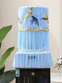 2pcs/Set Embroidered Lace Korean Style Water Dispenser Cover, Homewear Set - Multicolor - View 2