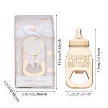 1pc/12pcs Baby Gift Bottle Opener, Baby Shower Party Favor, Decorative Keepsake, Poppin Bottle Opener And Gift Box, For Guests To Reveal Gender And Party Preference, Boy Or Girl? Baby Shower, Gender Reveal Party Supplies, Baptism Gift, Baptism Keepsake, Baptism Party Supplies, Baby Shower Party Favor For Guests, Baby Shower Return Gift - White - View 2