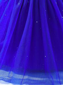 Baby Girl Summer Birthday Party Princess Dress, Fashionable And Elegant - Blue - View 5