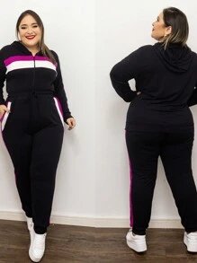 Plus Size Co-Ords - 黑色 - 查看 1