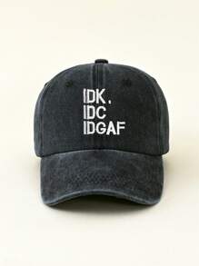 1入IDK IDC字母刺繡洗水棉野球帽，街頭嘻哈風格運動休閒帽，戶外遮陽帽，透氣舒適棒球帽，適合跑步、釣魚、戶外活動，送禮佳品 - IDK - 查看 2