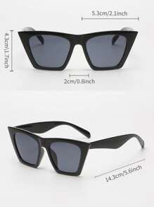 1 par de gafas de sol de estilo ojo de gato con lentes tintadas y marco de acrílico, accesorios para la playa para mujeres. Gafas de sol adecuadas para suéteres, vaqueros, pantalones de chándal, sudaderas con capucha, chaquetas, vestidos y camisas de manga larga. Sombra elegante y de moda para salidas familiares, viajes, vacaciones, playa, actividades al aire libre.