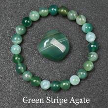 Pulsera de cuentas de piedra natural real de 6/8mm para mujeres, Lapislázuli auténtico, gema de lazurita azul, apatita azul, ágata roja con rayas, cornalina roja, cristal de sodalita, ópalo rosa, piedra de cuarzo rosa, rodanita roja, jaspe rojo, piedra Unakita, ojo de tigre amarillo, jade dorado, obsidiana dorada, obsidiana dorada arcoíris de luz dorada, arenisca azul, radiance de cielo estrellado, piedra de sangre de dragón, pulsera de amatista y piedras naturales de alta calidad, joyería de cristal de Reiki púrpura real original para mujeres y hombres.