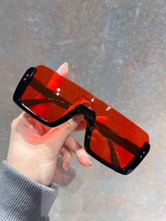 1 pièce Lunettes de soleil mode carrées pour le cyclisme en extérieur pour hommes, accessoires pour l'été, la plage, les vacances, l'extérieur et les voyages