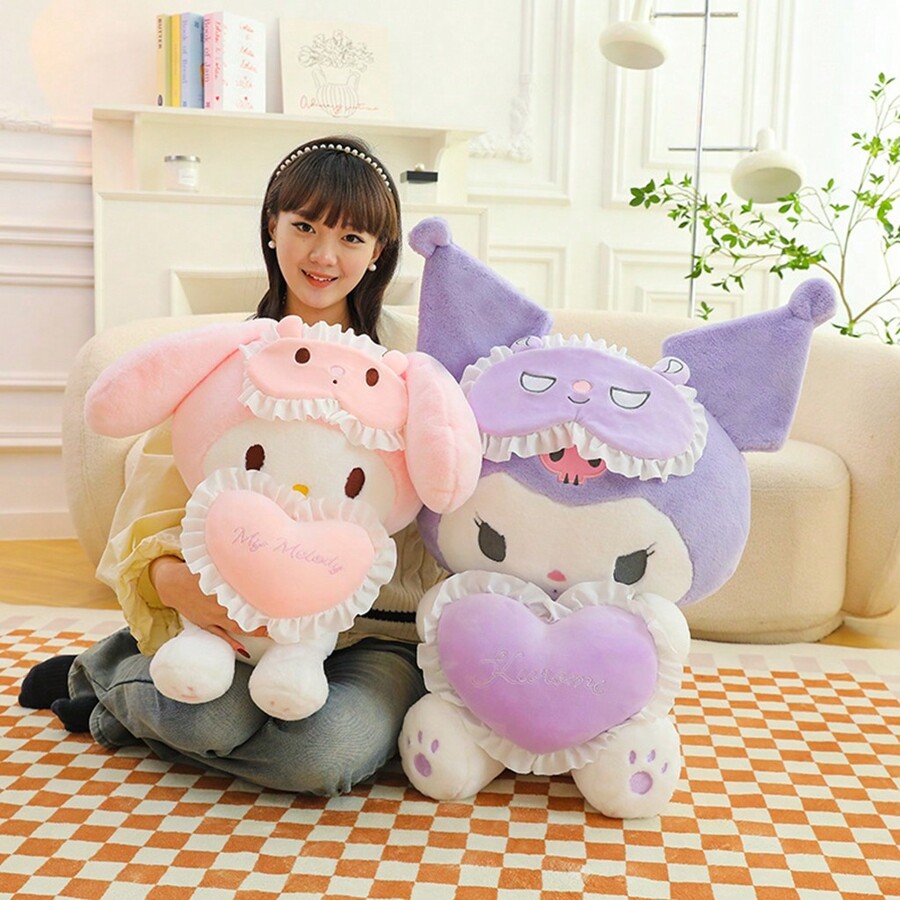 Kuromi Plush Doll And Melody Plush Toy For Girls, Soft Stuffed Animals