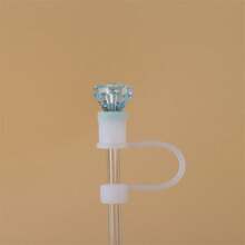 1pc/2pcs/6pcs Rhinestone Straw Cap, Suitabl E For Cups 30oz And 40oz, Dustproof Silicone Straw Caps, Reusable Straw Cover For 10mm (0.4in) Straws, Cup Accessories