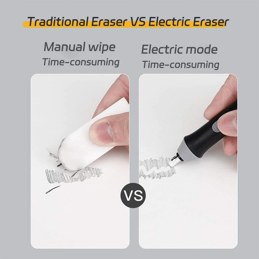 Electric Eraser For Sketch Drawing Detail With Auto Rotation Function