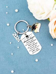 Quà tặng tốt nghiệp 1pc-2024, Móc khóa mũ cử nhân 2024, Móc khóa ID, Mùa tốt nghiệp Móc khóa tự làm đầy cảm hứng Quà tặng cho sinh viên, Thích hợp cho thanh thiếu niên, Trung học, Quà tặng tốt nghiệp đại học - Bạc - Xem 6