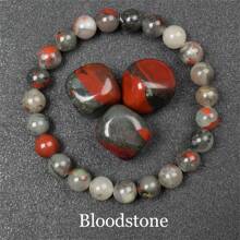 Pulsera de cuentas de piedra natural real de 6/8mm para mujeres, Lapislázuli auténtico, gema de lazurita azul, apatita azul, ágata roja con rayas, cornalina roja, cristal de sodalita, ópalo rosa, piedra de cuarzo rosa, rodanita roja, jaspe rojo, piedra Unakita, ojo de tigre amarillo, jade dorado, obsidiana dorada, obsidiana dorada arcoíris de luz dorada, arenisca azul, radiance de cielo estrellado, piedra de sangre de dragón, pulsera de amatista y piedras naturales de alta calidad, joyería de cristal de Reiki púrpura real original para mujeres y hombres.