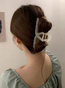 3 件/1 件女士大号 11 厘米/4.33 英寸塑料果冻色发夹，白色/绿色/棕色，优雅、别致、简约、时尚，适合日常、休闲、派对、通勤、度假、发型、洗漱、化妆、服装搭配、发饰、发爪、爪夹、发夹、发夹秋冬蝴蝶结适合度假装女士 - 彩色 - 查看 3