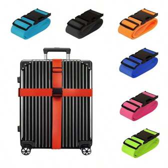 1 pieza Correas ajustables de 74 pulgadas para equipaje, correas de embalaje, accesorios de correa de liberación rápida para maleta de viaje de mujeres y hombres, cuerda de equipaje con hebilla, maleta, mochila, bolso de lona