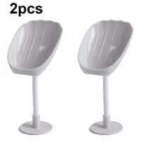 2pcs Shell Soap Dish, Movable Suction Cup Shell Soap Holder, Wall-Mount Bathroom Soap Box With Self-Drainage, Extends Soap Life - Multicolor - View 11
