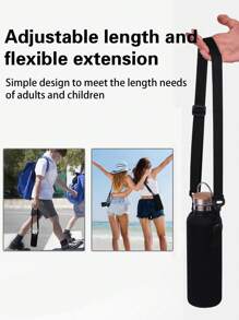 1pc Sports Water Bottle Cover Portable With Strap Water Bottle Case Cup Sleeve For Mug Bottle Holder Outdoor Camping Hiking Accessories Travel Essentials Travel Organizer For Beach Summer Vacation Back To School For School,Office,Household,Travel,Bag,Organizer,Storage,Kitchen