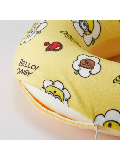Miniso Daisy Minions Collection Memory Foam Travel Neck Pillow, Com Tafel Breathable Shaped Kussen Car Home Office Airplane Train view 4