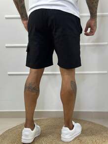 Men Denim Shorts - màu đen - Xem 4