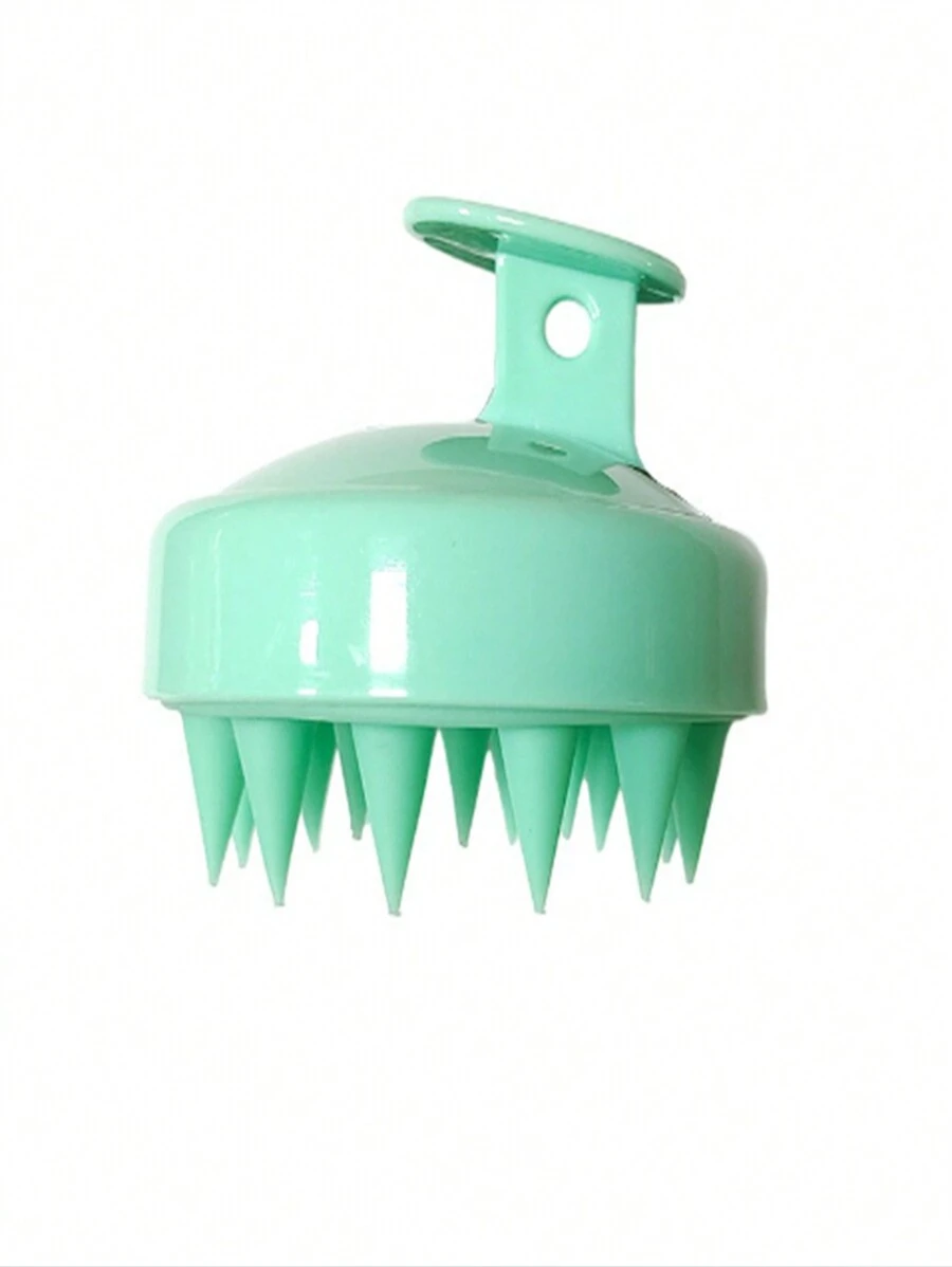 1pc Solid Color Silicone Shampoo Brush Scalp Massager Comb Anti-Itch Hair Washing Comb