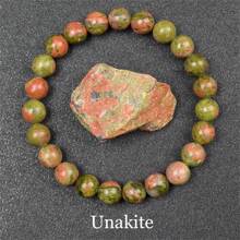 Pulsera de cuentas de piedra natural real de 6/8mm para mujeres, Lapislázuli auténtico, gema de lazurita azul, apatita azul, ágata roja con rayas, cornalina roja, cristal de sodalita, ópalo rosa, piedra de cuarzo rosa, rodanita roja, jaspe rojo, piedra Unakita, ojo de tigre amarillo, jade dorado, obsidiana dorada, obsidiana dorada arcoíris de luz dorada, arenisca azul, radiance de cielo estrellado, piedra de sangre de dragón, pulsera de amatista y piedras naturales de alta calidad, joyería de cristal de Reiki púrpura real original para mujeres y hombres.