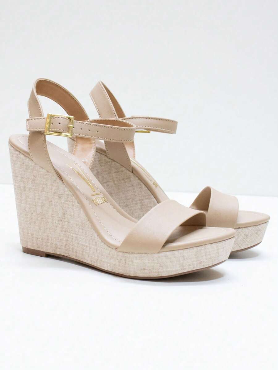 Women Heeled Sandals - 米色 - 查看 1