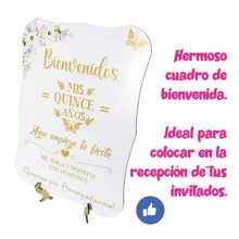 Árbol de firmas de Mariposas o Manzanas o Corazones. Arbol de firmas para Xv años. Incluye Letrero de Bienvenida. - Multicolor - Ver 2