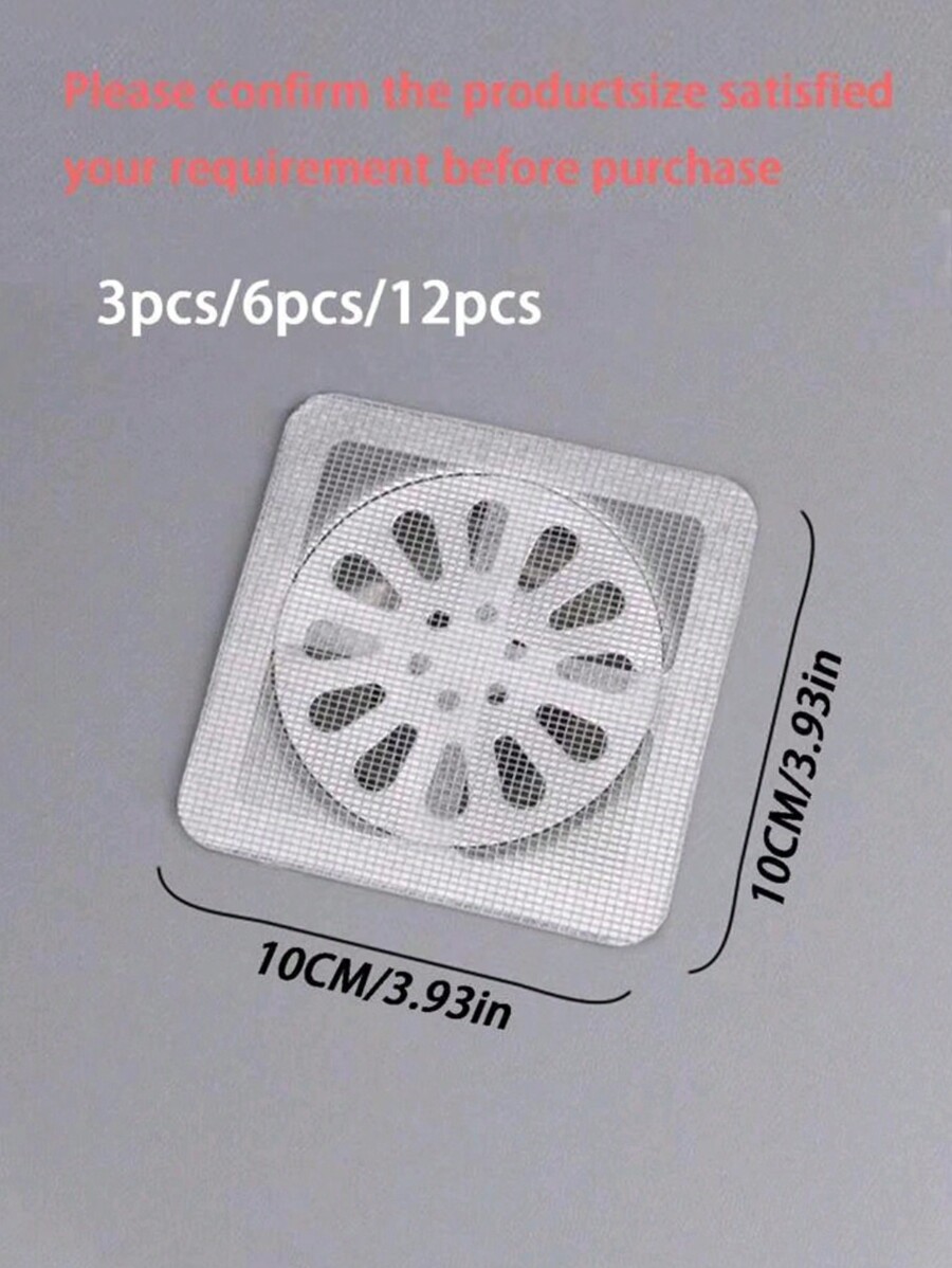 3pcs/6pcs/12pcs Drain StrainerCover For Hair Stopper, AntiFly Silicone