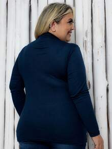 Plus Size Blouses - Màu xanh hải quân - Xem 2