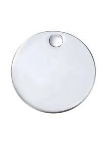 1pc Purple Customized Round Pet ID Tag With Inlaid Rhinestones And Engravable Back For Pet Name And Contact Info, Suitable For Large, Medium And Small Dogs - Purple - View 7