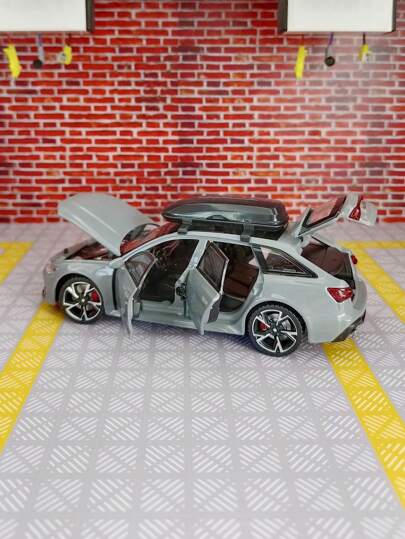 YCMODEL Christmas Decoration 1pc RS6 High Performance Off-Road Vehicle Model, Zinc Alloy Construction With Openable Doors, Hood And Trunk, Detailed Workmanship, Great For Collection Or As A Birthday Gift For Kids,Back To School