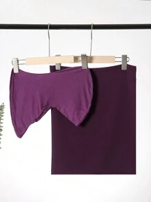 1 Peça Cachecol de Chiffon Com Touca de Inverno Para Mulheres, Novidade com Cores Solidas/Coloridas