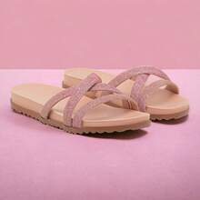 Women Flat Sandals - Màu hồng gỉ - Xem 3