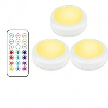 Puck Lights With Remote Closet Lights Stick On Lights Shelf Lights Push Lights Tap Light LED Puck Lights For Under Cabinet