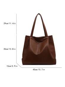 Nueva bolsa de mano de moda para mujer, de gran capacidad, versátil, casual, retro suave PU, adecuada para uso diario, trabajo, viaje y universidad
