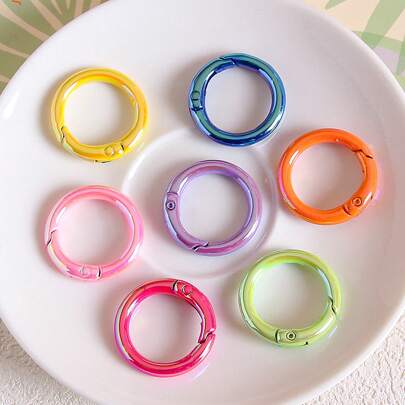 7pcs 25mm Key Chain Supplies DIY Keychains Accessories Car Accessories Bag Charm School Cute Goth Y2k Christmas Gift Ideas